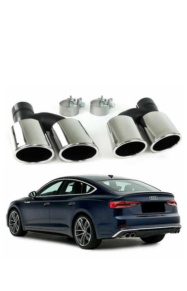 Audi A5 8T dubbele RVS eindpijpen links en rechts