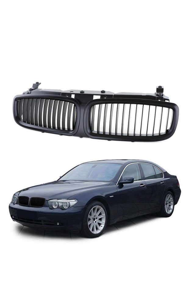 BMW 7 serie E65 E66 grille mat zwart