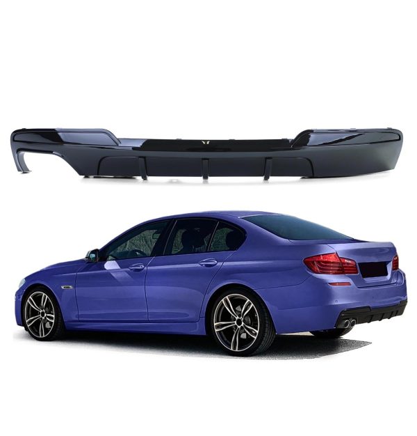 Diffusor hoogglans zwart in Performance look voor BMW 5 serie F10 F11