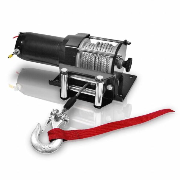 12 V Elektrische lier met 9,2 meter staalkabel - 1360 kg trekkracht