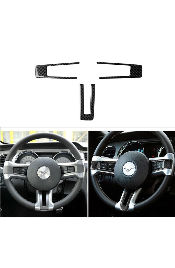 Ford Mustang stuurwiel knop cover decoratie in carbon look