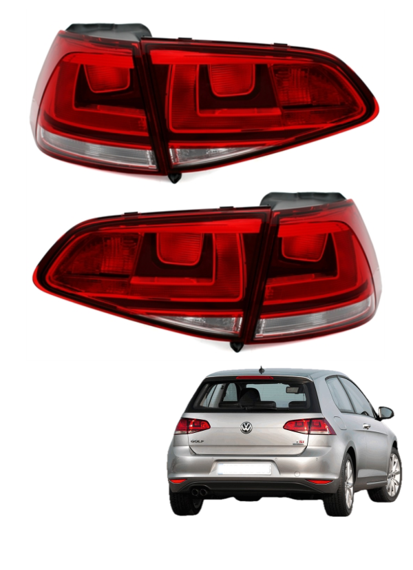 Achterlichten donkerrood voor VW Golf 7