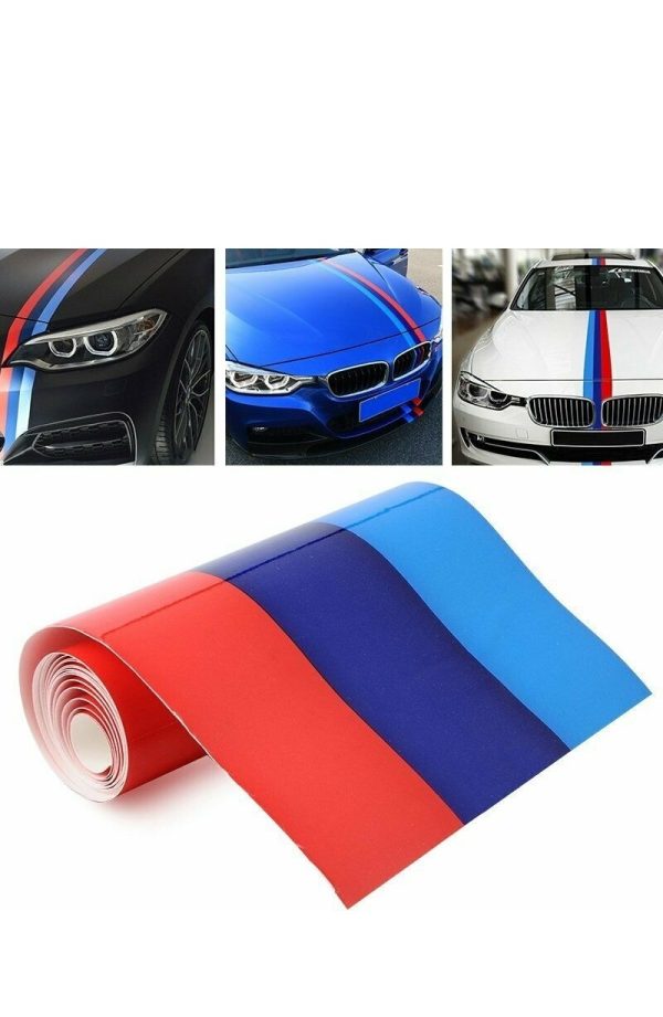 M folie, BMW M kleur zelfklevende folie, 2 meter