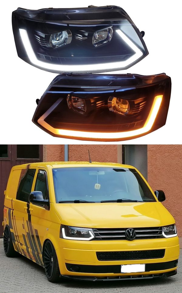 Koplampen met Lightbar dagrijverlichting voor VW T5